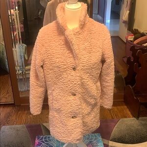 Women's Pink Sherpa Coat